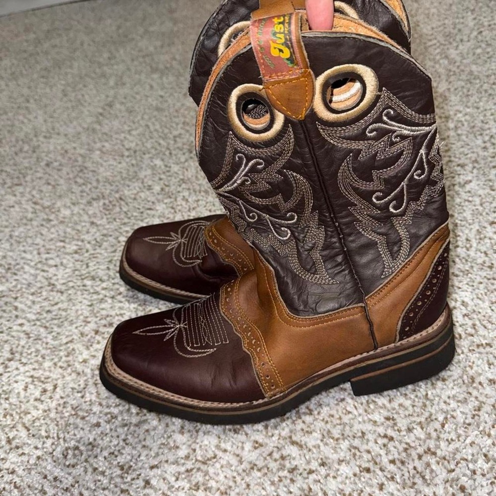 Y2K Leather Cowboy boots